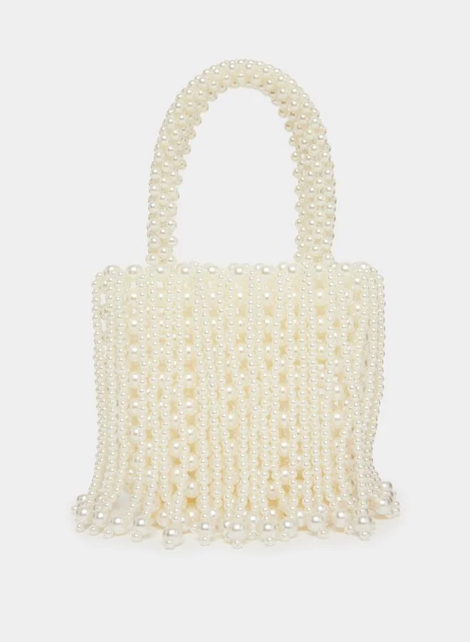 ستايلي شنطة يد مطرزة باللؤلؤ